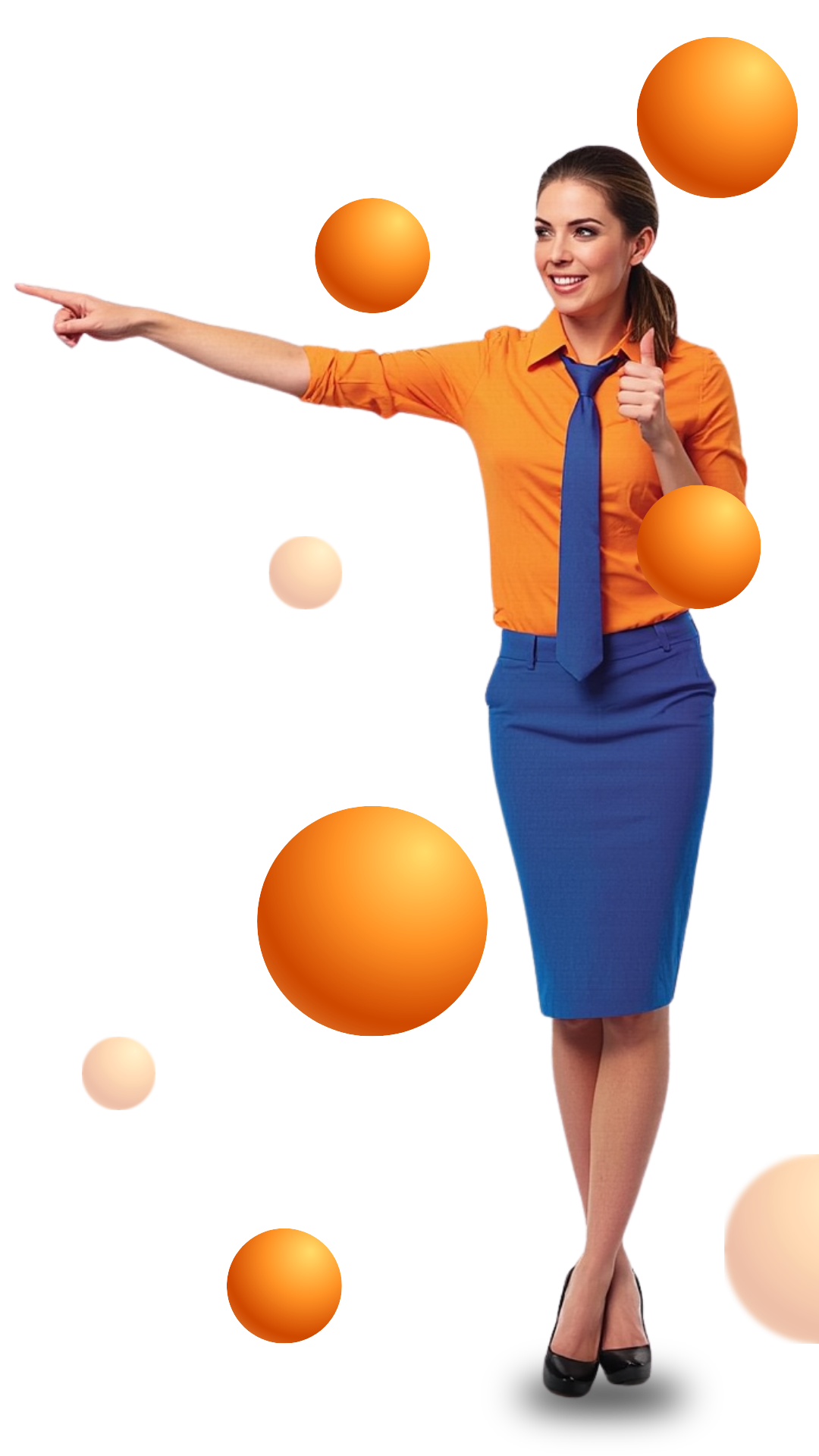 Asesora señalando hacia los métodos de depósito